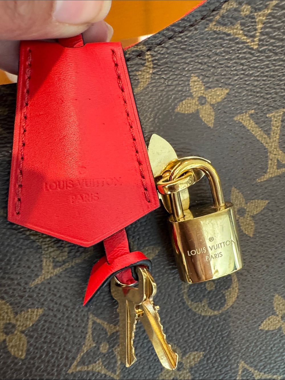 Authentic Louis Vuitton Monogram Flower Hobo bag with Red Interior - Picture 10 of 16
